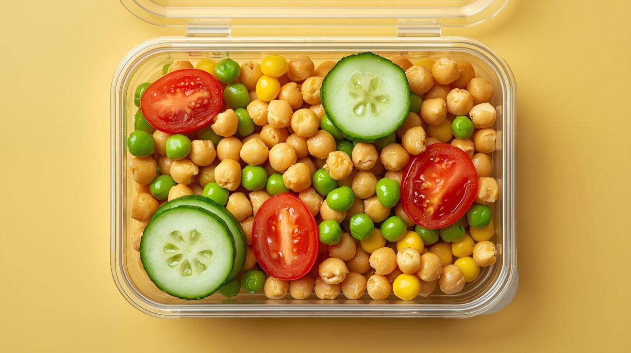 سالاد نخود و سبزیجات