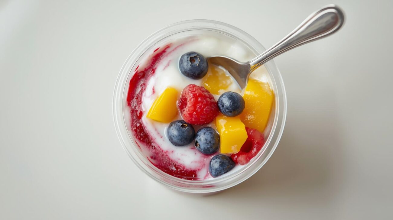 ماست میوه‌ای خانگی